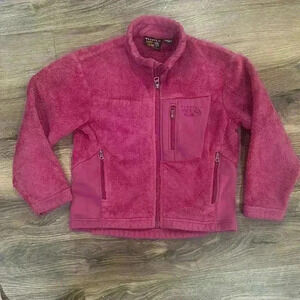 Mountain Hardwear Girls Fleece Zip Up Jacket Size XS. Hot Pink Color
